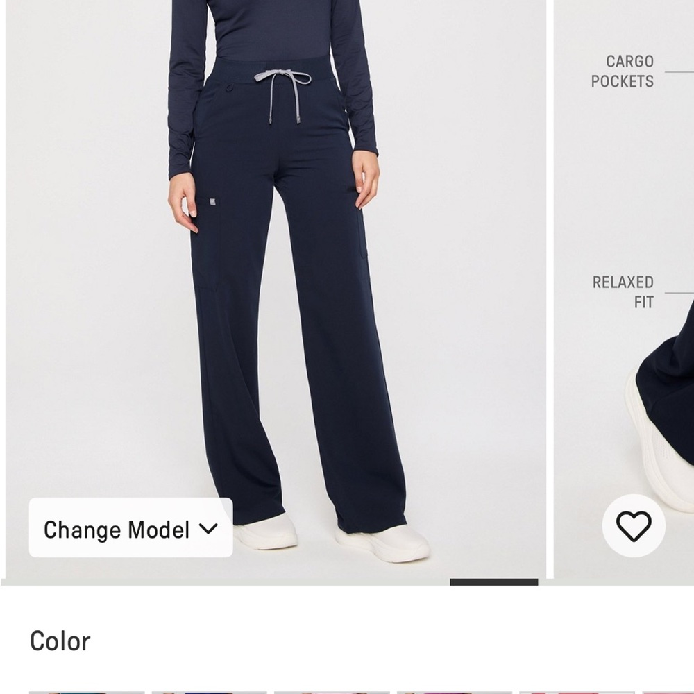 Wide-Leg high waisted Fabletics Scrub Pants - Picture 3 of 3